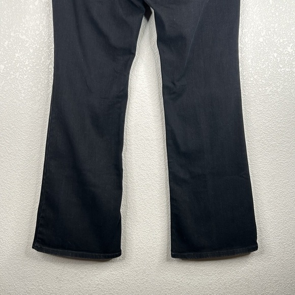 Old Navy Black High Rise Flare Wide Leg Boho Jeans with Stretch Size 10 - Picture 5 of 7
